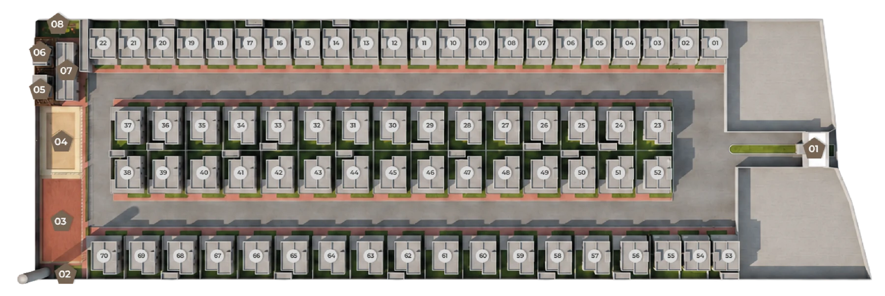 Mapa de implantação do Residencial Flor de Lis